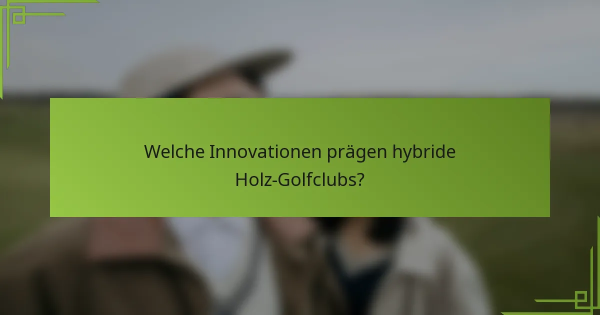 Welche Innovationen prägen hybride Holz-Golfclubs?